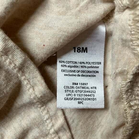 Garanimals Baby Toddler 18M Leopard Face Peplum Top Neutral Beige - Picture 5 of 16